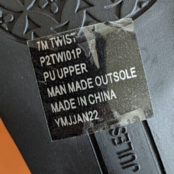 Sincerely Jules Twist Braided Square Toe Sandal Heel Size 7 Women - Picture 7 of 10